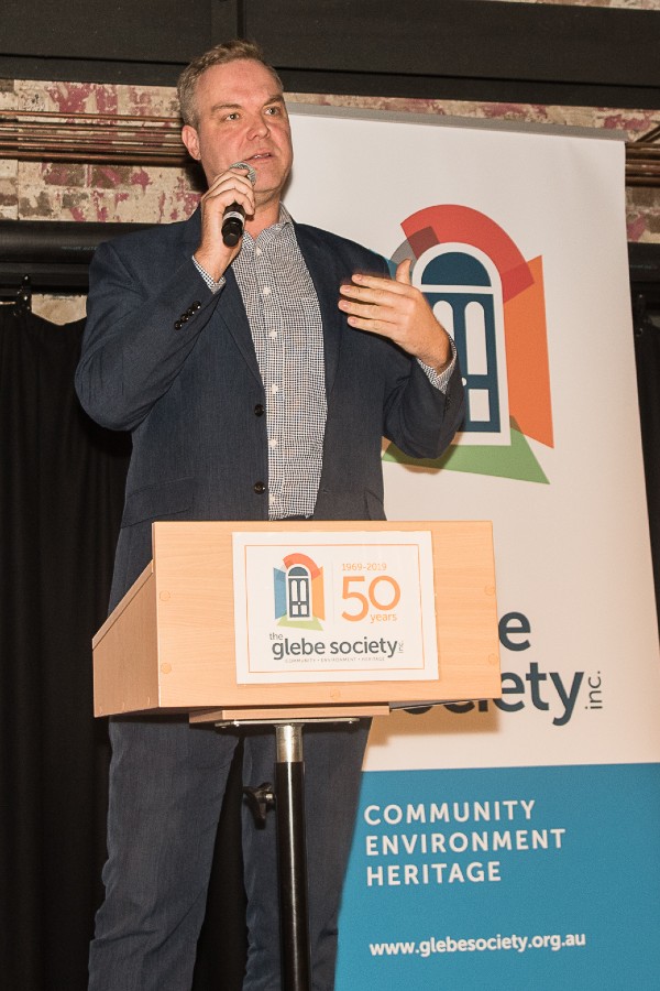 Jamie Parker at the Glebe Society Community Festival Launch Party